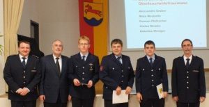 Heiko Baier, Oberbürgermeister Klaus Demal, Damian Pfettscher, Alessandro Gruber, Mate Maslarda und Klaus Dieter Süß (v.l.n.r.)