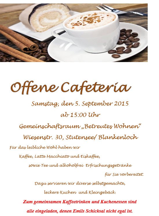 Offene Cafeteria