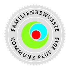 Logo familienbewusste Kommune Plus 2015