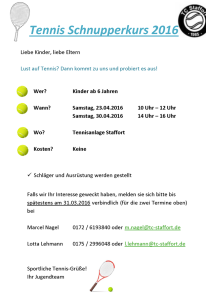 TC Staffort Flyer Schnupperkurs