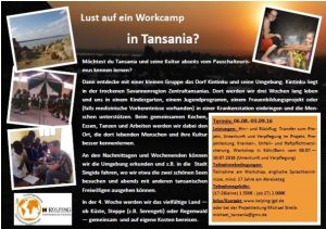 Flyer Worcamp Tansania