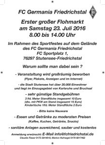 Flohmarkt FC Germania