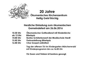 20 Jahre Heilig-Geist-Zentrum