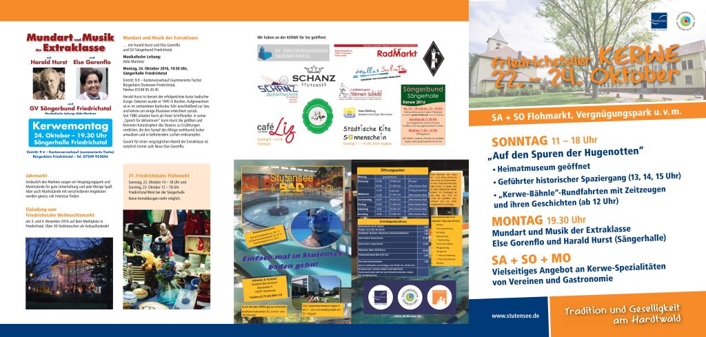 Kerwe Friedrichstal Flyer
