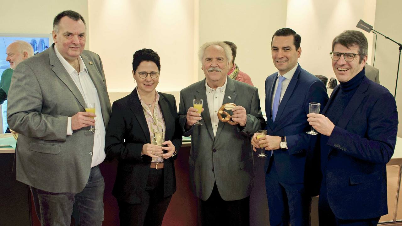 Ansgar Mayr (MdB), Ministerin Marion Gentges, Hartmut Hauth, Nicolas Zippelius (MdB), Lutz Schönthal