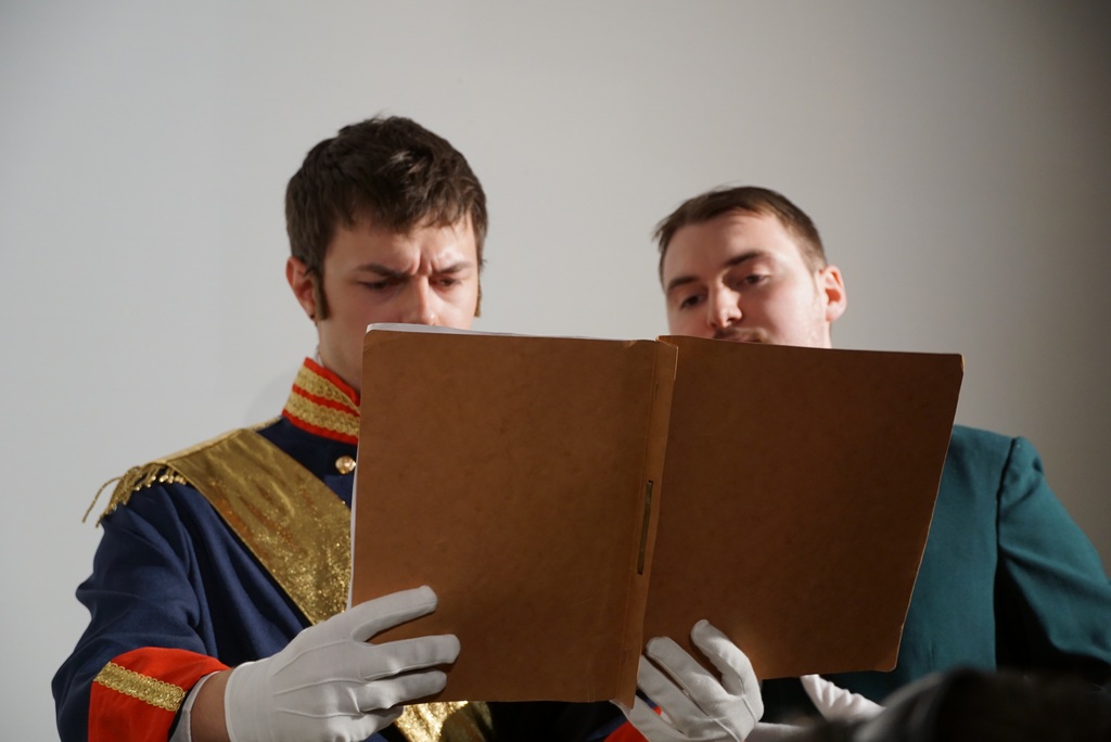 Gottfried Tulla (Luca Mall) und Großherzog Carl Ludwig Friedrich (Rafael Raupp)