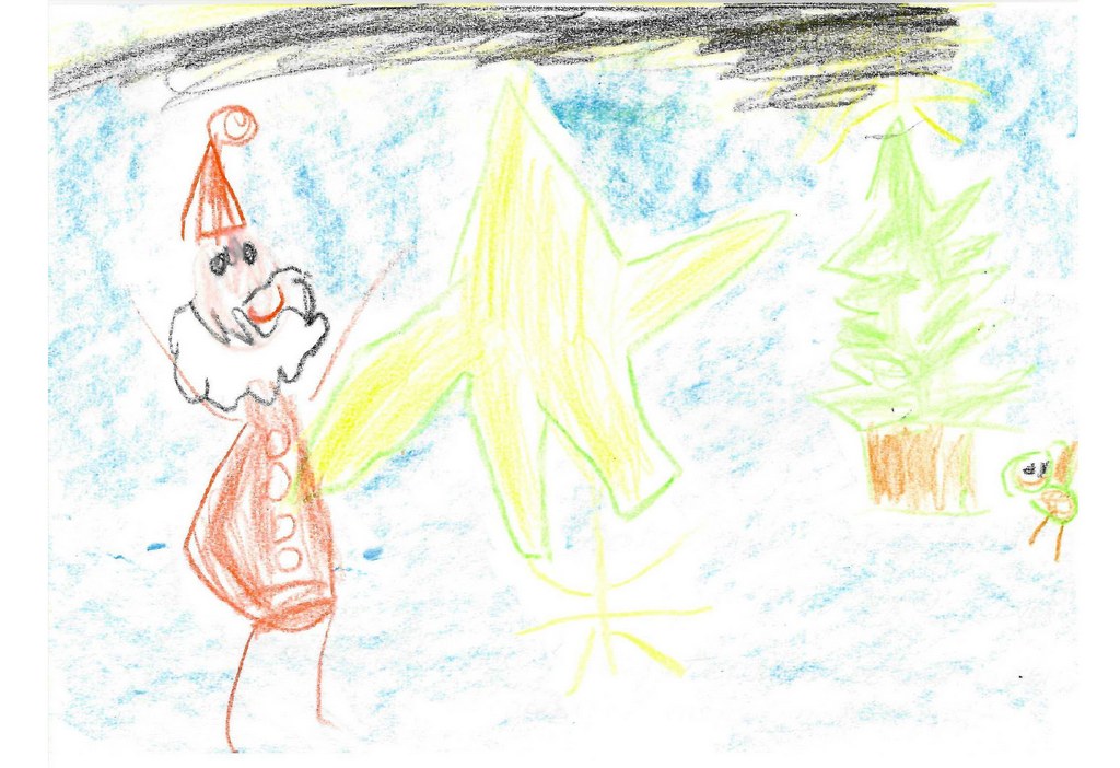Maya (6): Mein schönstes Weihnachtsgeschenk vom Weihnachtsmann - ein Hund mit einem Gipsbein (Kita Kronenstraße)