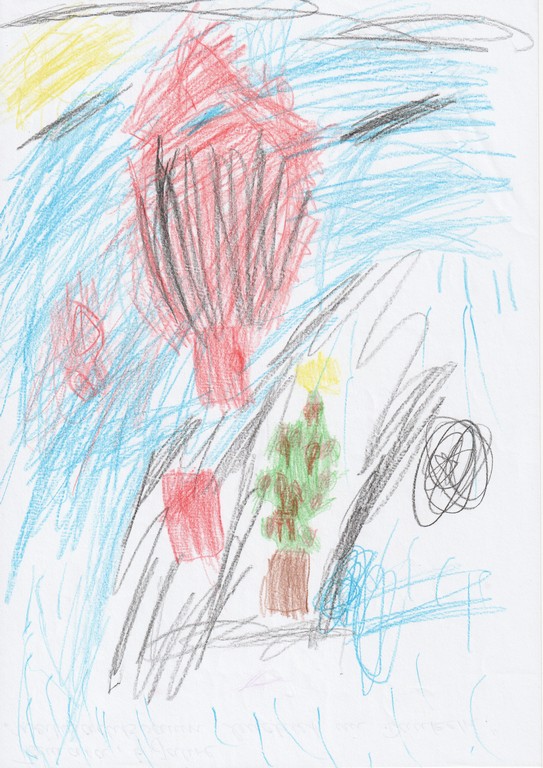Tamara (6): Weihnachtsbaum leuchtet im Dunkeln (Kita Pusteblume)