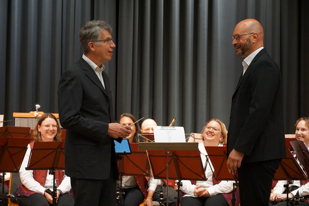 Dirigent Guido Schumm mit Nachfolger Rüdiger Liebich