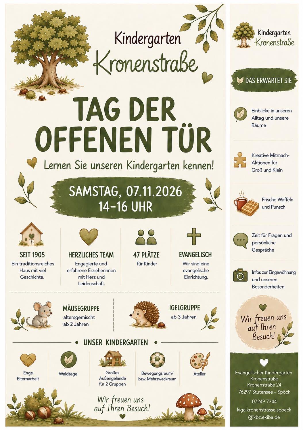 Flyer für Tag der offenen Tür