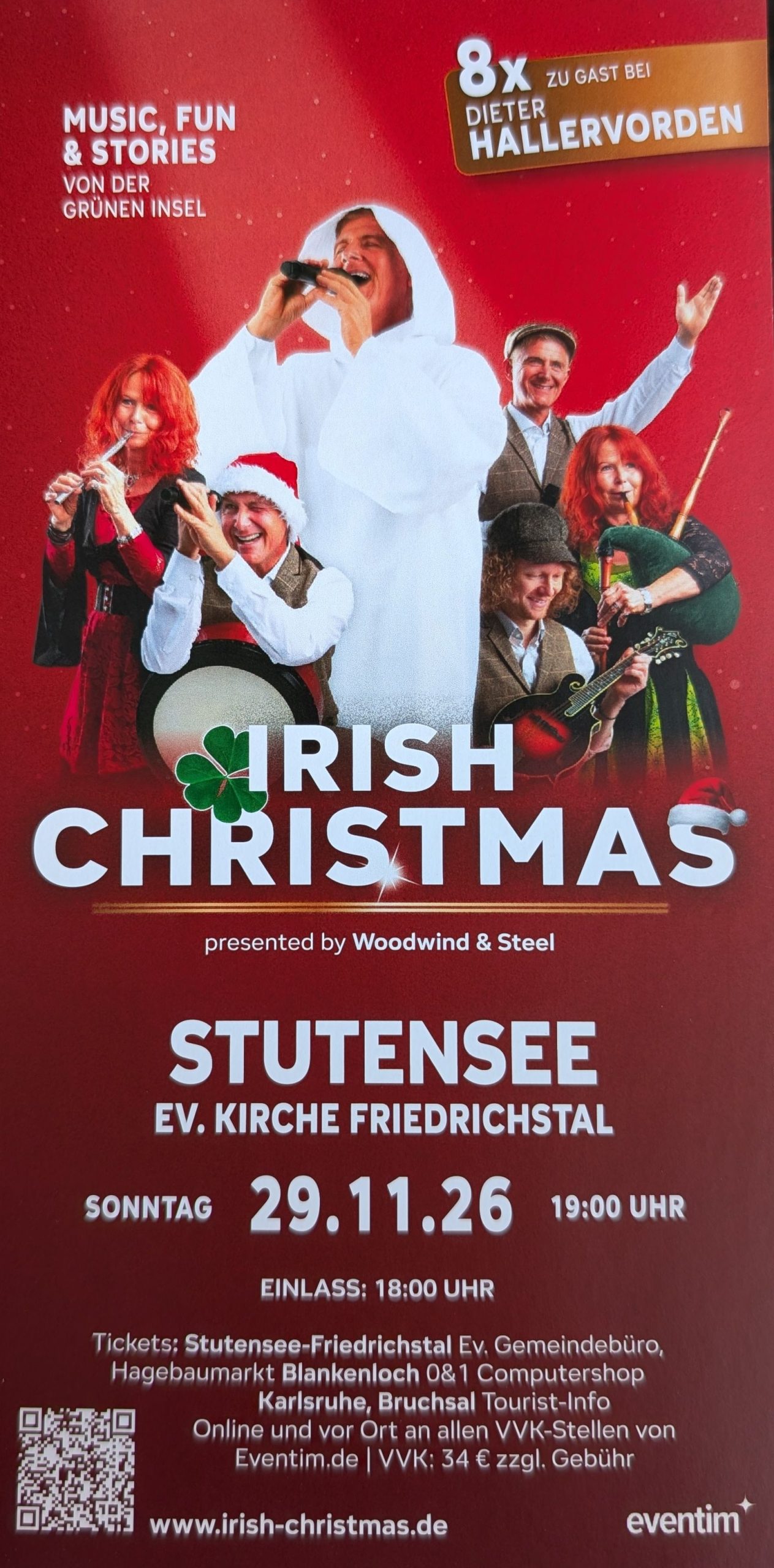Flyer für Irish Christmas