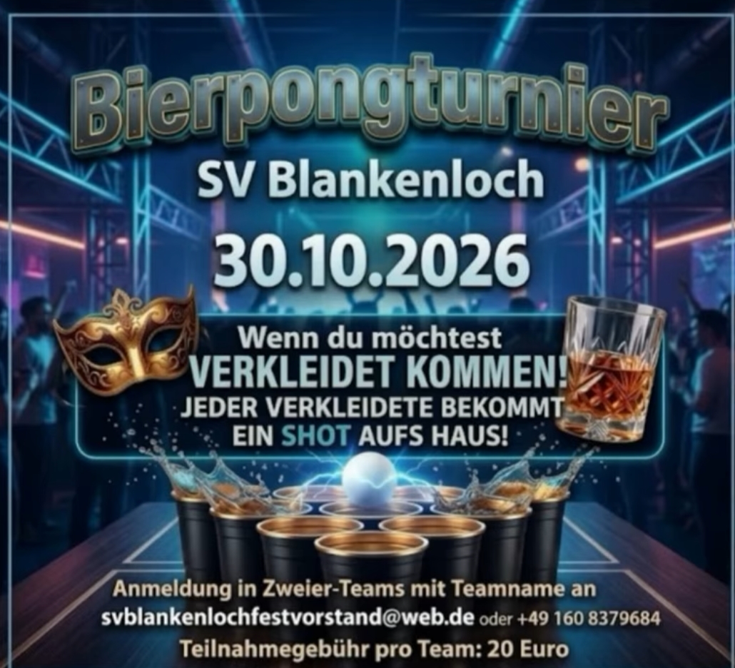 Flyer für Bierpongturnier